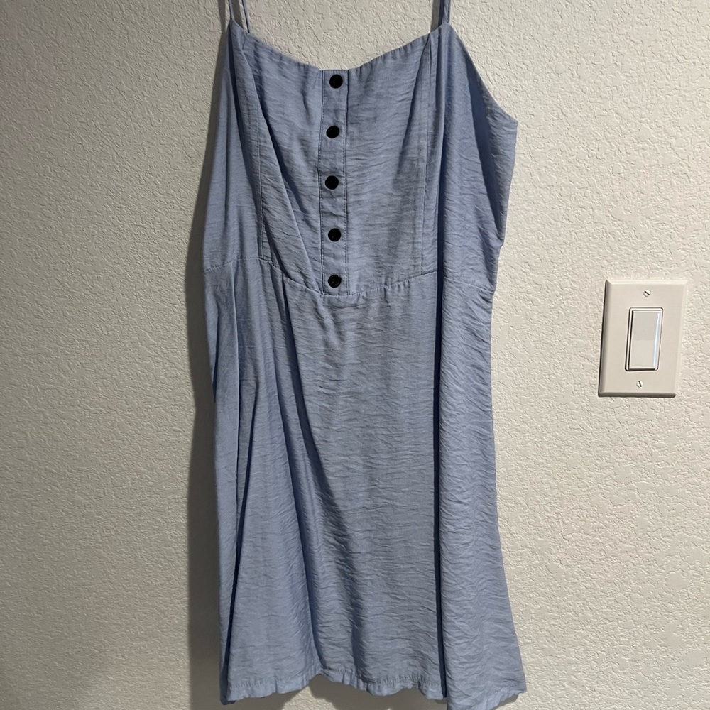 Blue button dress